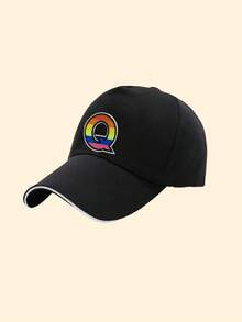 1顶儿童26字母个性化遮阳帽棒球帽男女童可调节后扣户外休闲遮阳帽8-16岁 - 黑色 - 查看 8