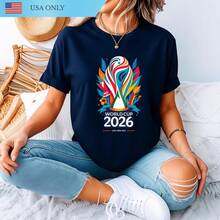 World Cup 2026 T-Shirt, Soccer FIFAs Tee, United States Canada Mexico, Football Graphic Tee, Soccer Supporter, World Cup Shirt. - 黑色 - 查看 1
