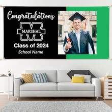 1pc Personalized Graduation Banner With Photo Name Class Of 2026 Custom Graduation Backdrop Congratulations Graduate Party Decorations Supplies Congrats Grad Banners Yard Sign Graduation Gifts - 顏色5 - 查看 3