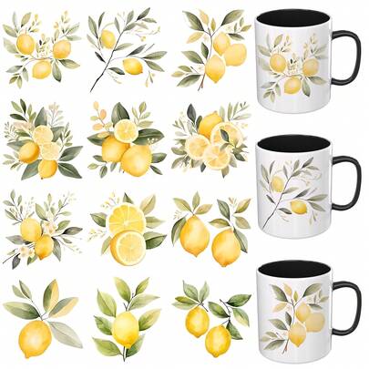  XRTHGS 12PCS/SET UV DTF Cup Wraps Style Self-Adhesive Sticker For Coffee Cups, Water Bottles, Home Decor, Laptops And Refrigerator DIY Crafts(Mug Not Included)