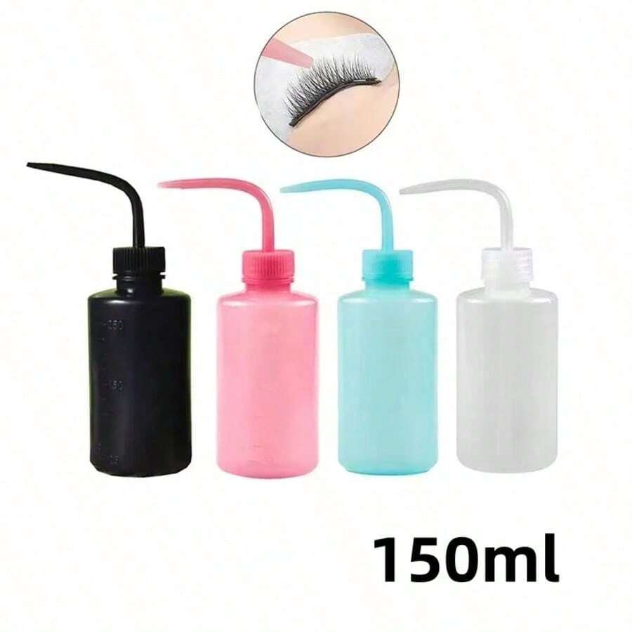 1-2 piezas Botella de plástico exprimible - Herramienta de regadera, Botella de riego para suculentas y flores con pico curvo de plástico, Botella de riego para plantas en maceta con pico puntiagudo, Botella de limpieza de tatuajes, Viaje - Multicolor - Ver 1