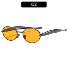 Metallic Oval Sardine  Summer Sun Protection - C7-銀框灰片 - 查看 7