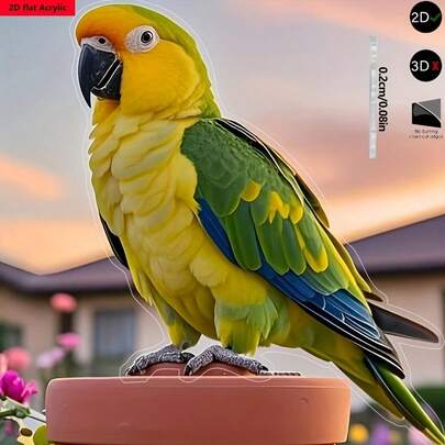 Colorful Parrot Garden Acrylic Ground Stake, Suitable For Yard, Lawn And Garden Decorative Art