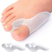 2pcs Gel Toe Protector Sleeves, Relieve Big Toe Friction, Pain And Pressure - White - View 4