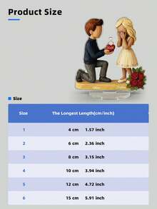 1-2个定制求婚亚克力立牌 - 个性化姓名亚克力装饰品，求婚及婚礼摆件，新订婚情侣纪念品，高品质，色彩缤纷，是家居装饰和婚礼装饰的理想之选 - 多色2 - 查看 10