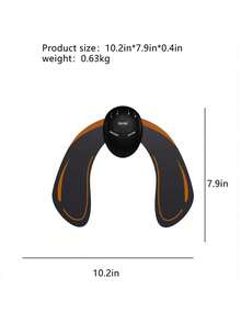 AXH. EMS臀部肌肉刺激器，健身举重臀部、腹部、手臂和腿部训练器材，身体按摩器 - 黑色 - 查看 3