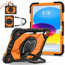 1pc 3-In-1 Anti-Drop Design, Adjustable Shoulder Strap, PC+Silicone Material, 360° Rotatable Handgrip Stand, Sturdy Protective Case Suitable Compatible With Ipad 11th (A16) 2025, 10th 2022, Galaxy Tab A11+ 2025/A9 Plus, Fashionable And Ideal For Gifts And Awards. - Multicolor - View 15