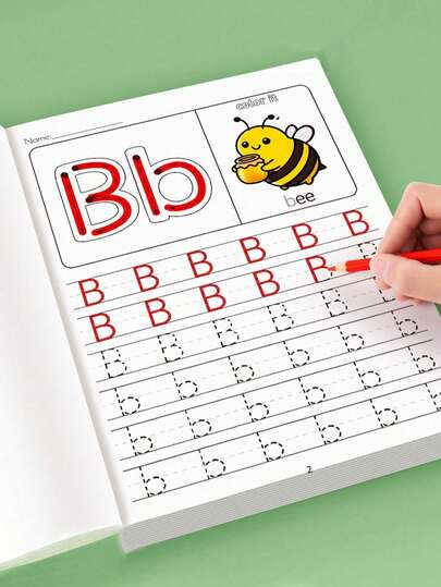 1pc A-Z Letter Practice Notebook, Including Writing Practice, Reusable Calligraphy Notebook And Magic Practice Book, Suitable For Students, Stationery, Learning Supplies, Ideal Gift For Back To School, Christmas, Learning Rewards, Holidays Or Birthdays