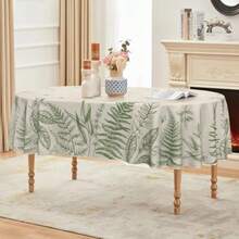 Horaldaily - Mantel de primavera ovalado de 60 x 84 pulgs diseo de plantas de helecho saaje color beige lavable para fiesta picnic cena dracinDecoración de cuarto, Muebles, Herramientas para hombre, Muebles para cuarto - [AUTOMÓVIL CLUB BRITÁNICO - Ver 5