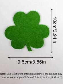 10 pièces Dessous de verre en feutre vert à quatre feuilles de trèfle pour la Saint-Patrick, tapis antidérapants résistants à la chaleur avec trèfles chanceux pour les tasses et les tasses, décoration de bureau et de maison pour la fête irlandaise, cadeaux pour les fêtes et les anniversaires - Voir 8