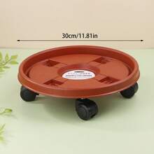 1PC Universal Flower Pot Wheels Round Plastic Tray Heavy Duty Flower Pot Base Rack Movable Rolling Potted Plant Stand With Rollers - Multicolor - View 12