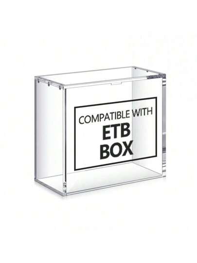 1pc ETB Protector Case 5mm Acrylic Display Case , Clear Ultra Acrylic Compatible With Elite Trainer Box, Dustproof Display Box Durable & Impact-Resistant Magnetic Lid Closure Crystal Clear Showcase