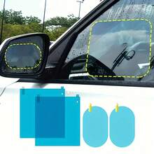 4pcs/Set Car Rearview Mirror & Side Window Anti-Fog Anti-Rain Film - Waterproof PET Transparent Protective Film, Anti-Rain Anti-Glare, Easy Installation, Suitable For Most Cars - A - View 3