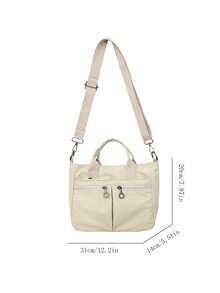 1pc, 31cm*14cm*20cm, Nylon, Fashion Handbag, Multi-Compartment Crossbody Bag, Fashionable Shoulder Bag, Multi-Pocket, Shoulder Bag, Crossbody Bag, Tote Bag, Handbag, Suitable For Commuting, School, Travel, Vacation, Etc. - Multicolor - View 11