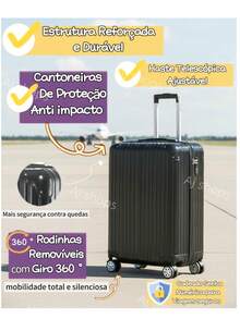 Expandable Carry-On Suitcase With Double Zippers, Durable ABS Structure, 4 Removable Wheels, 10kg Capacity, Carry-On Capacity, Adjustable Telescopic Handle, Secure Combination Lock - Ivory - View 7