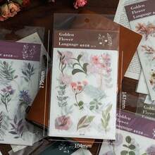 3pcs/Set Botanical Stickers, Flat Adhesive Stickers With Backing, DIY For Album, Notebook, Phone Case, Books Scrapbook Supplies Scrapbooking - 1 Set - View 6