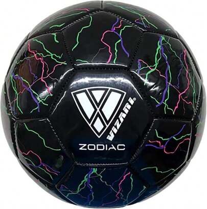 VIZARI Zodiac Youth Soccer Ball Synthetic Leather Soccer Ball For Boys, Girls, And Toddlers | Durable &Amp; Waterproof Design For Training And Games (Pak Of 1, 6 &Amp; 12)