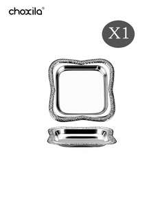 choxila 1/3件套磨砂金边杯托，方形杯托，杯垫，餐盘，枣盘，糖果盘，红茶杯盘，适用于家庭、咖啡馆、斋月 - Tray - 查看 12