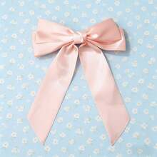 粉色超大蝴蝶结发夹，适合婚礼、派对和日常佩戴 - 粉色 - 查看 3