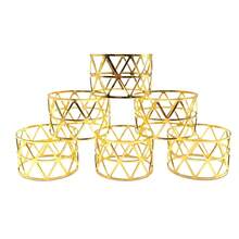 European And American Geometric Metal Table Napkin Rings, Fashionable Wedding Decorations, Exquisite Napkin Clips, Creative Restaurant Table Napkin Holders, Simple And Elegant Napkin Rings - Multicolor - View 2
