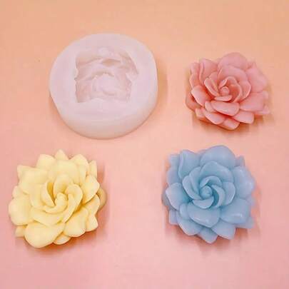 1个栀子花硅胶模具，DIY石膏装饰