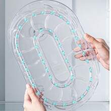 冷蔵庫用飲料オーガナイザー 1 個、キッチンボトルホルダー、調味料回転収納トレイ、必需品! 360 度回転、お手入れ簡単、汚れがたまりにくい。 - チェックする 4