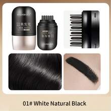 1 Set Barra para retocar el cabello, para cubrir las raíces blancas del cabello, rápido y fácil, disponible en negro, marrón oscuro, marrón claro, diseño portátil, unisex, cobertura natural, resistente al agua y de secado rápido, encubridor de raíces de emergencia - Multicolor - Ver 11