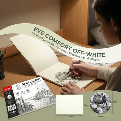 Motarro* MOTARRO A5 Sketch Paper 5 Sheets, 160gsm White Drawing Paper For Pencil Charcoal Pastel, Acid-Free Artist Paper For Beginners Students Office School