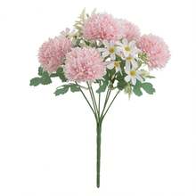 2/3 Bunches Artificial Peony Hydrangea & Chrysanthemum Bouquet, Real Touch Faux Flowers, Bridal Hand Bouquet,Home Office Decor, Flower Arrangements Artificial Centerpiece, Outdoor Garden Yard Wedding Birthday Bridal Shower Decor - Pink+Blue - View 7