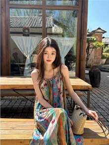Women Long Dresses - Blue - View 2