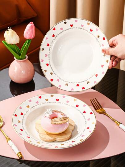 1 szt. Ceramiczny talerz do serwowania, odpowiedni do domu, salonu, jadalni, kuchni, przekąsek, słodyczy, sałatek, ciast, owoców, płatków śniadaniowych, warzyw, mięs, pieczywa, dla rodziny, spotkań, restauracji, pikników, wesel, uroczystości, przyjęć