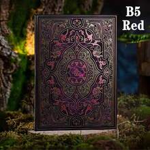 B5，240页复古笔记本 - 加厚硬皮封面，烫金工艺，横线规划本，大学个人规划本，文具，完美礼物，学校办公用品 - B5復古 - 查看 12