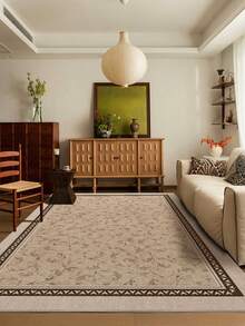 1pc Chestnut Ditsy Floral Pattern Living Room Carpet, Made Of Soft & Comfortable Material, Easy To Clean Water & Stain Resistant, Non-Slip Bottom, Suitable For Hallway, Bedroom, Living Room, Bathroom, Kitchen, Dining Room, Office Space Decor, Holiday Celebration - 紫紅色 - 查看 8