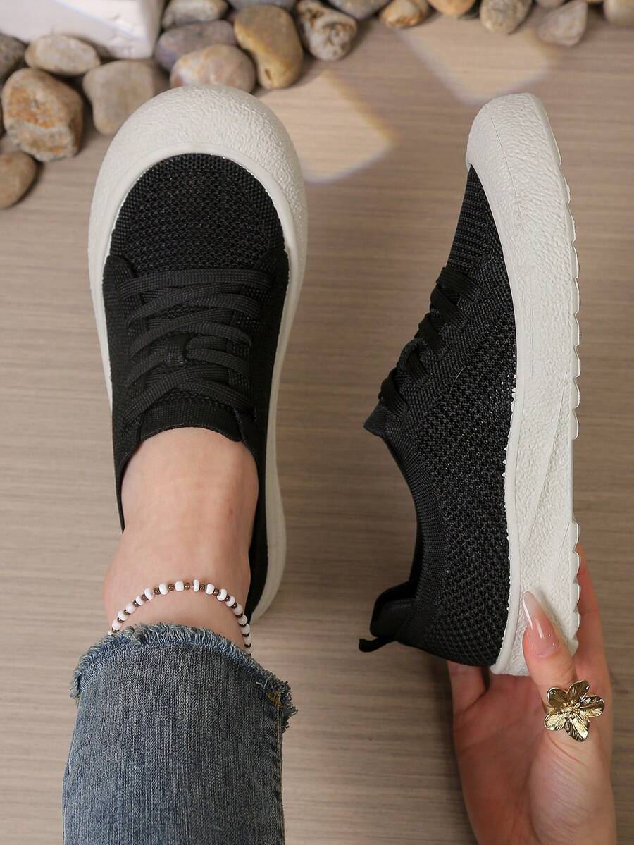 Van Skr Neue atmungsaktive, modische, leichte, weiche Sohle Mesh Laufschuhe für Frauen, retroversatile Sneaker, Slip-On Lässig Pendlerschuhe