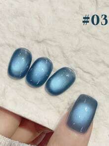 Miss Leia 6支装 15ml 春夏美甲海洋水晶玻璃珠猫眼凝胶指甲油 新款流行美白蓝猫眼美甲凝胶 UV LED固化 新手美甲 半永久可浸泡 适合美甲沙龙套装 美容院 家居 度假 海滩 女士礼物 DIY美甲用品设计 - 淺藍色 - 查看 12