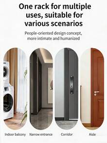 9-Tier Narrow Shoe Rack, Space-Saving Shoe Cabinet, Suitable For Entryway, Closet, Hallway, DIY Independent Shoe Organizer, Easy Assembly, Sturdy Structure, Black & White Options, Plastic Material, Consumable, Christmas Gift, Black Plastic Shoe Rack, Gift (2/3/4/6/8/9 Tiers) - Multicolor - View 5