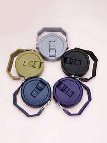 1pc 30oz Cup Lid With Handle, Fits 40oz Cups, Splash-Proof, Leak-Proof, Spill-Proof, Reusable, With Handle, Suitable For Various Cups - Multicolor - View 4