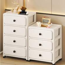 1个带隐藏式滚轮的3/5/6层奶油色移动储物柜，抽屉式卧室储物柜，适用于客厅、厨房和床边 - 彩色 - 查看 2