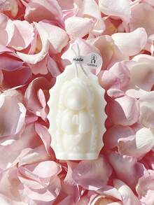 Bộ 2 nến thơm hình Đức Mẹ Maria và bé gái cầu nguyện dễ thương, đế hình hoa hồng trái tim, làm thủ công, 4 màu sắc và mùi hương để lựa chọn, thích hợp để trang trí nhà cửa, tiệc tùng, làm quà tặng và đạo cụ chụp ảnh. - Đức Mẹ Maria và Thiếu Nữ Cầu Nguyện - Xem 2