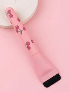 Pink Cherry Blossom Print Flat Foundation Brush, Seamless Concealer Brush, Thin Face Mask Brush For Beginners, Flat Head Brush, Seamless Makeup Brush - Multicolor - View 2