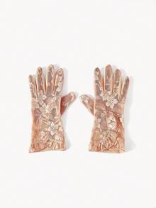 Opalesca 優雅的夏季蕾絲手套 - 薄款、透氣、防曬開車手套 - 防曬蕾絲手套 - 查看 2