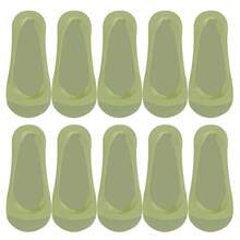chuanwa（2） 1/5/10 Pairs Women's Summer Thin Comfortable Silicone Non-Slip Seamless Ice Silk Anti-Pilling Solid Color Boat Socks - Multicolor - View 19