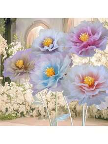 1pc 40cm Artificial Large Peony Flower Arch Decor, Party Wedding Photography Backdrop Prop, Handmade Art DIY Indoor Outdoor Wedding Decoration (Excluding Leaves And Stand) - Multicolor - View 1