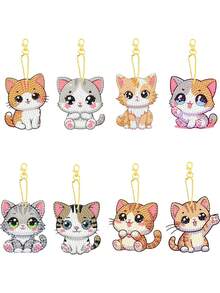 Diamond Painting DIY Cartoon Animal Keychain, Bag Charm - JQ157 - View 11