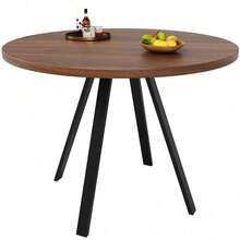 Dining Tables - Walnut+Black + MDF+Metal - View 6