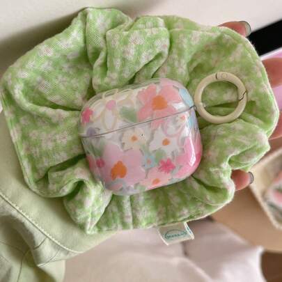 Minimalist Glitter Orange Flower With Hanging Loop Earphone Case Compatible With AirPods Pro 2, Cute Apple 4 Minimalist 3 New 1/2 Generation Earphone Case For Women