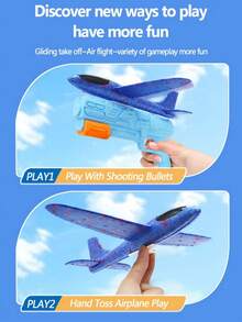 Children's Catapult Foam Airplane With Three Flight Modes: Parallel, Roll, And Spin. Features A Long, Lightweight, And Inertial Gliding Motion. Ideal For Indoor And Outdoor Use, Parks, Parent-Child Interaction, And As A Gift, Game, Or Toy For Boys And Girls. - Multicolor - View 11