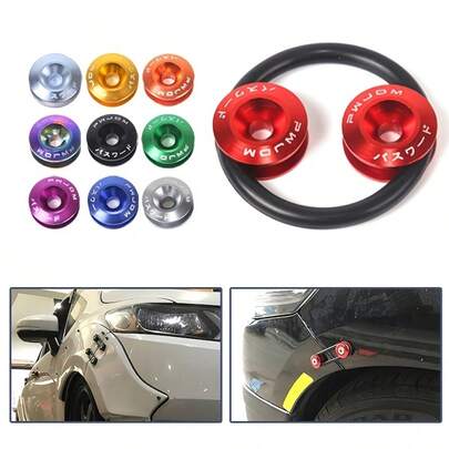 1 Set Front & Rear Bumper Reinforcement Pads - Front & Rear Bumper Mounting Hardware, Bumper Opening Fixing Nuts & Bolts, JDM Tuning Parts, Includes Washers, Spacers, Screws And Elastic Rings, Car Decoration Accessories