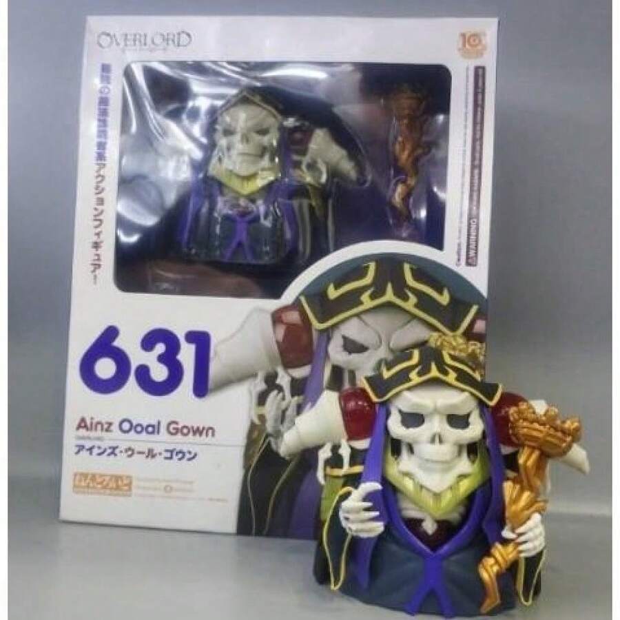 10cm OverLord Ainz OOal Gown Action Figure, Cute Kawaii Anime Model, Collectible Desktop Decoration, Toy Gift For Anime Fans - 含零售包裝 - 查看 1