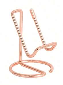 2-In-1 Metal Desktop Phone Holder & Card Clip, Single-Piece Minimalist Slouchy Phone Stand, Iron Alloy Phone Holder Suitable For Living Room, Bedroom, Desk, Study - Multicolor - View 10